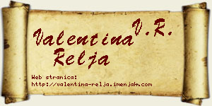 Valentina Relja vizit kartica